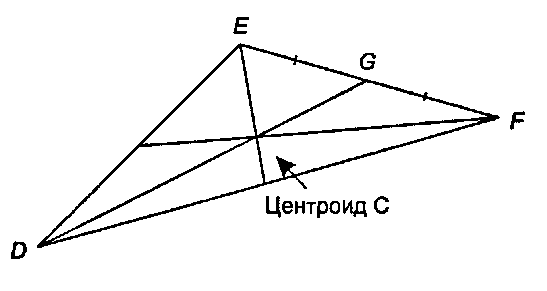 Центр треугольника как аффинная комбинация