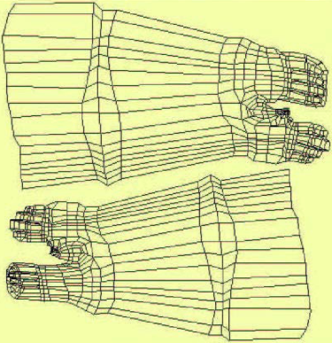 Завершающий вид UV-карты для рук